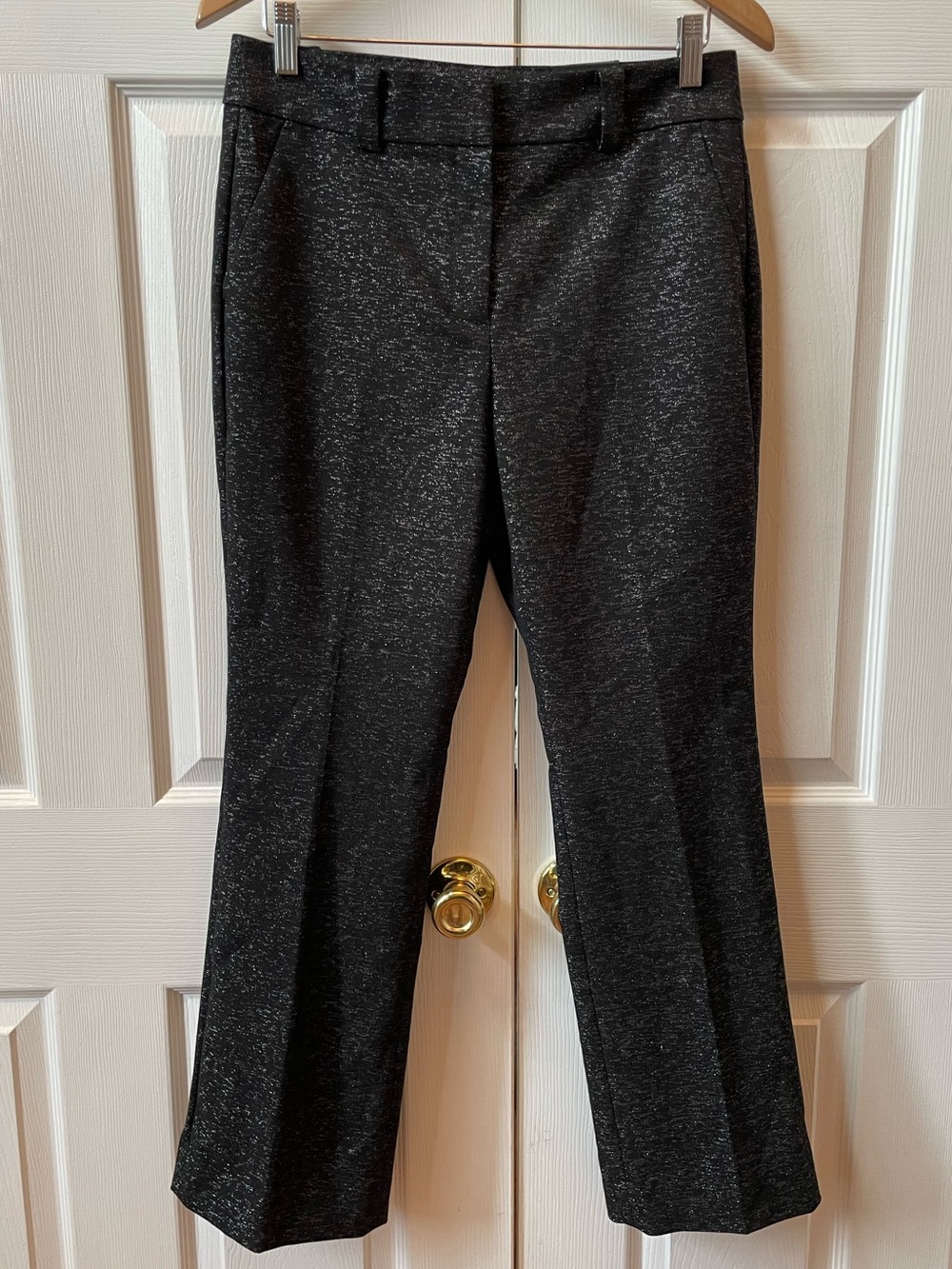 White House Black Market Women's Metallic Black Blake Bootcut Dress Pants - Picture 4 of 9